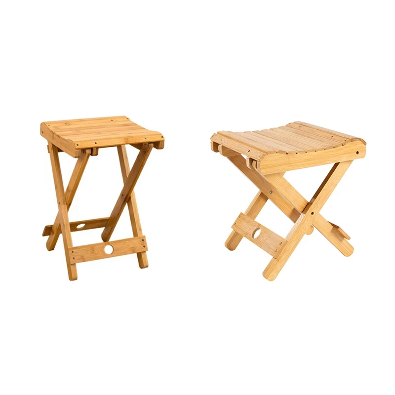 

Nanzhu Folding Stool Portable Solid Bamboo Outdoor Fishing Chair Small Bench Small Stool