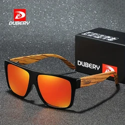 DUBERY Wooden Polarized Full Rim Sunglasses For Men And Women 8 Colors Model 240