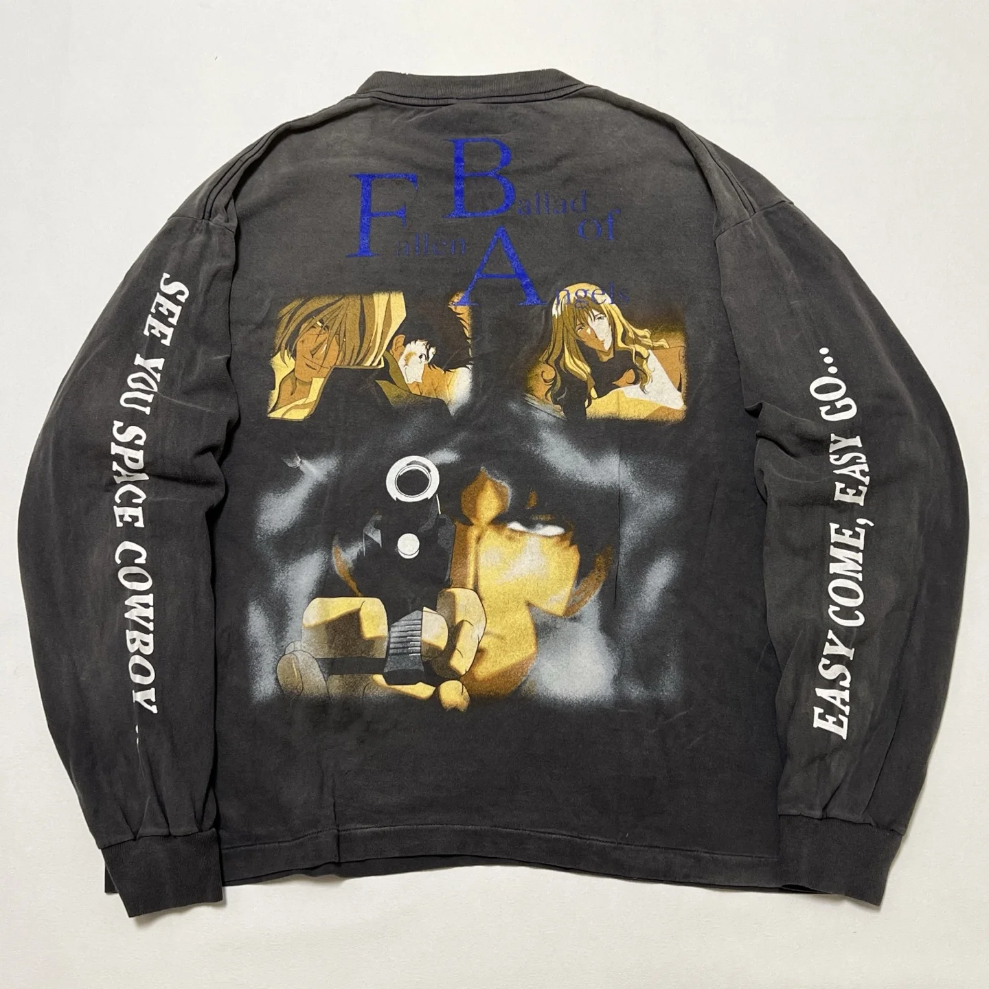 

2026ss Washed Saint Cartoon Print Vintage T Shirt Men Women 1:1 Best Quality Heavy Fabric Unisex Tee Tops T-Shirt