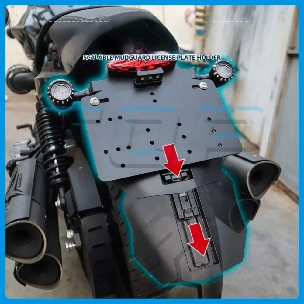 Rear fender QJMOTOR SRV 600V retractable license plate holder light 600V srv
