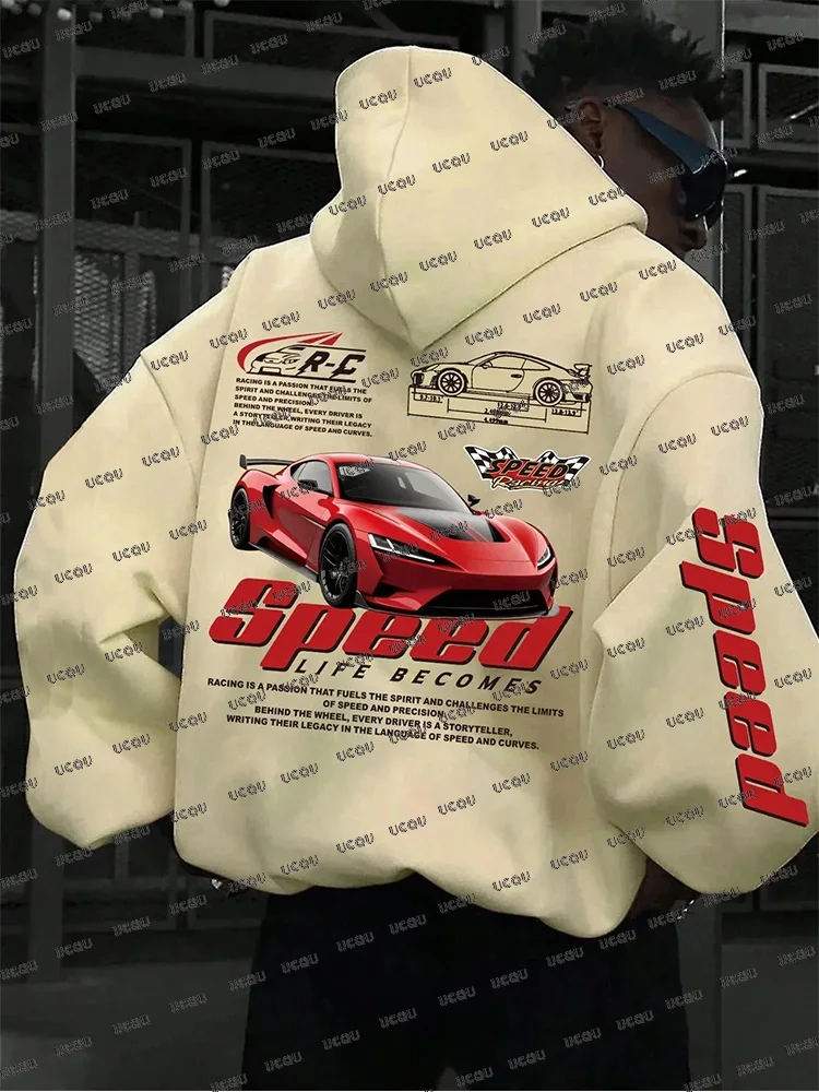 

Autumn Winter New Men's Hoodies The Car Cool Aesthetic Cotton Breathable Hoodie Motorcycle Hoodies Classics Retro Sweatshirt Top