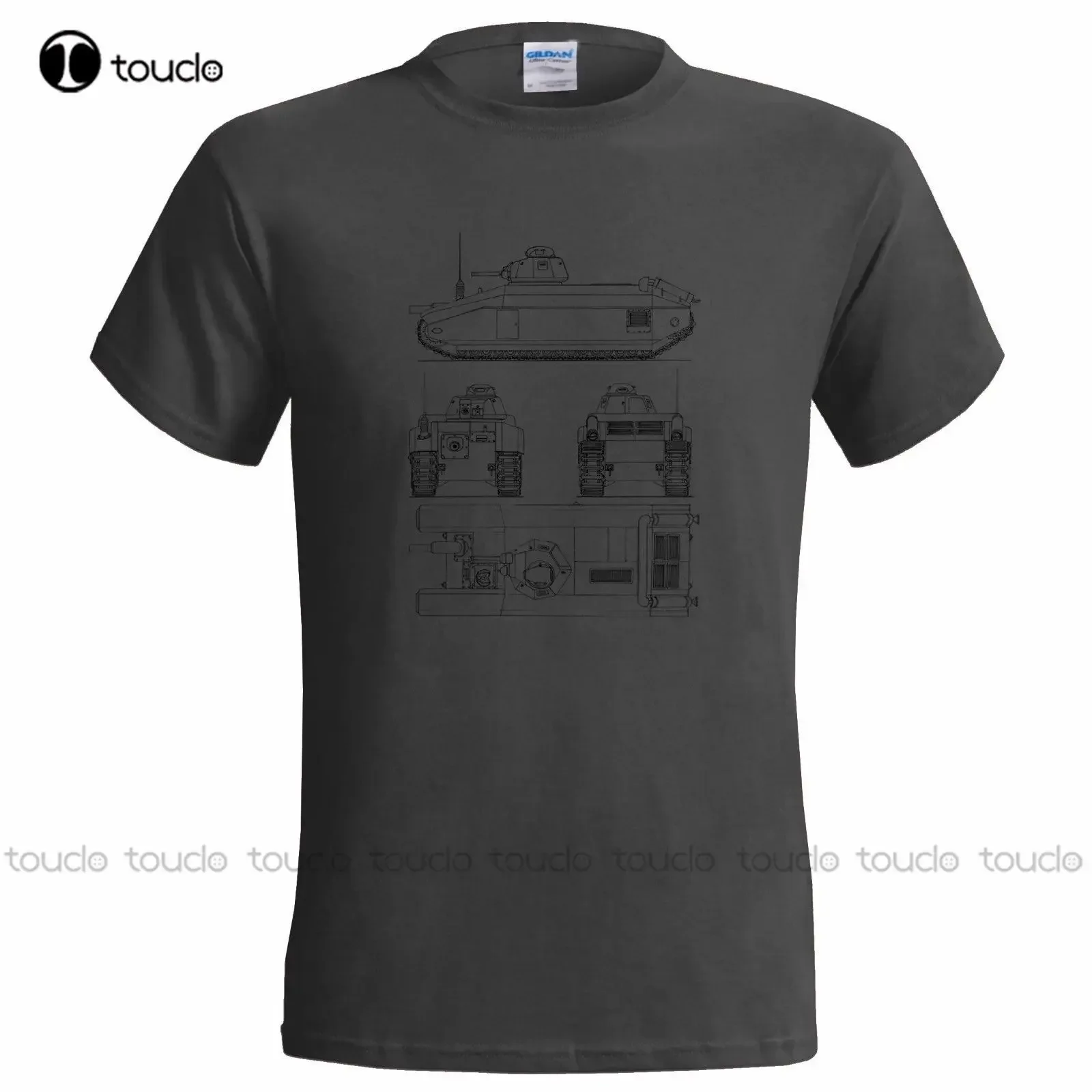 Camiseta Hot Man Fashion Casual Arl V 39 Tank Prototype Blueprint Military Army Infantry War Battleurban Kpop