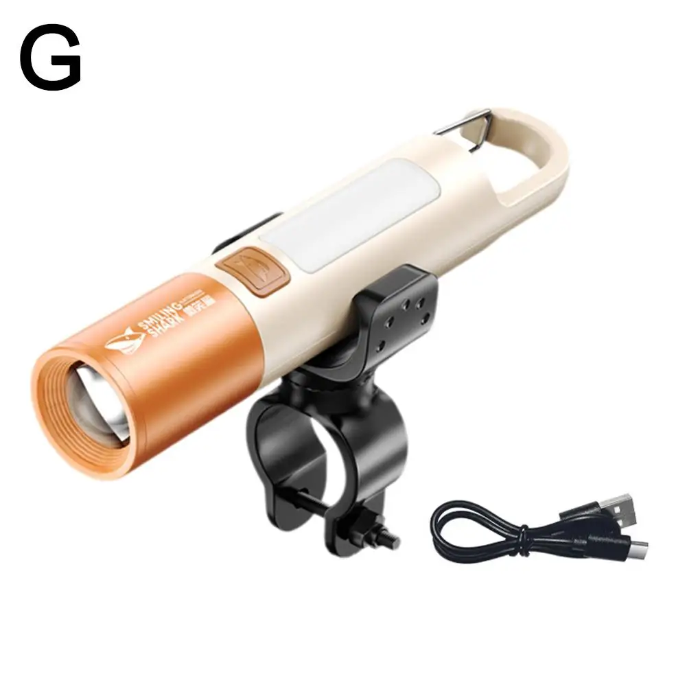3-in-1 800 Lumen ไฟฉายจักรยานพร้อมขาตั้ง USB Light Bright ชาร์จกันน้ําซูมขี่จักรยาน Super LED S9g5
