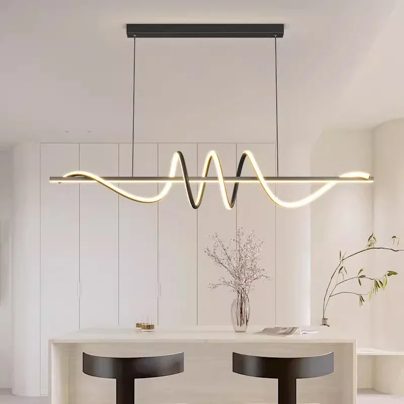 TechHPMinimalist Long Strip Restaurant Ceiling Chandelier Home Decor Bedroom Living Room Pendant