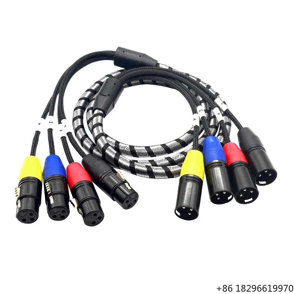 4‑Channel XLR Multi‑Channel Audio Signal Cable for Stage Broadcasting Recording Mixer