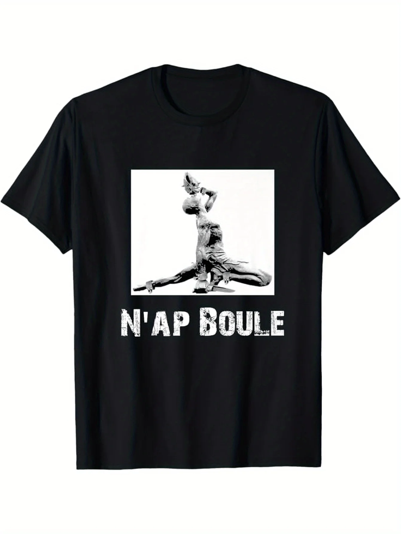 

N'ap Boule Francois Mackandal T-Shirt - Black, Men's Haitian Revolution Casual Tee