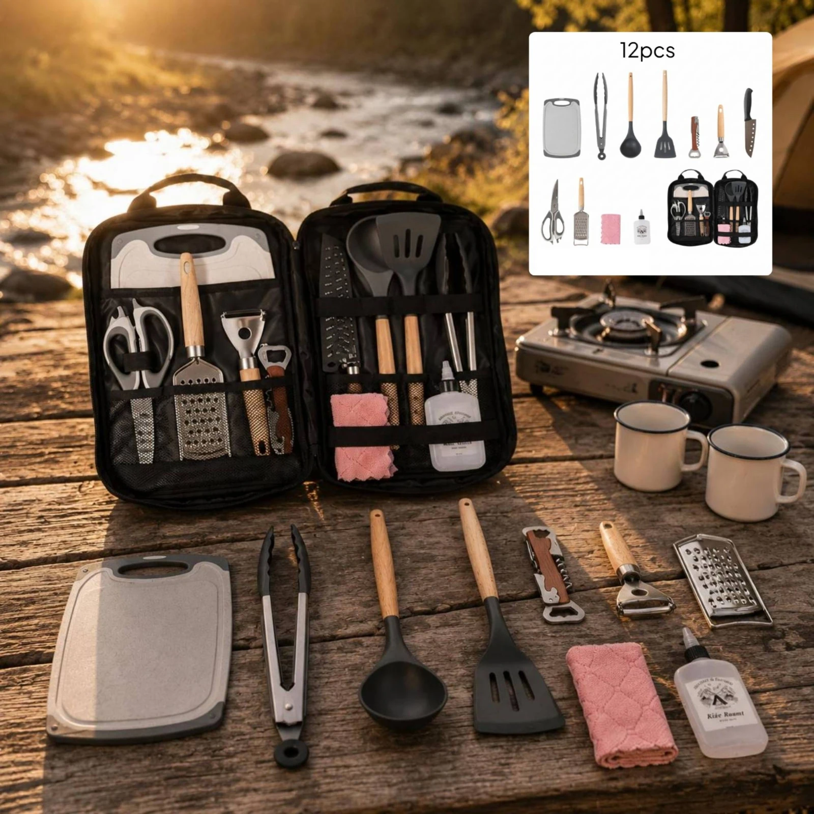 Kit di Pentole Portatili per C - Camping Cooking Easy recensione e prezzo