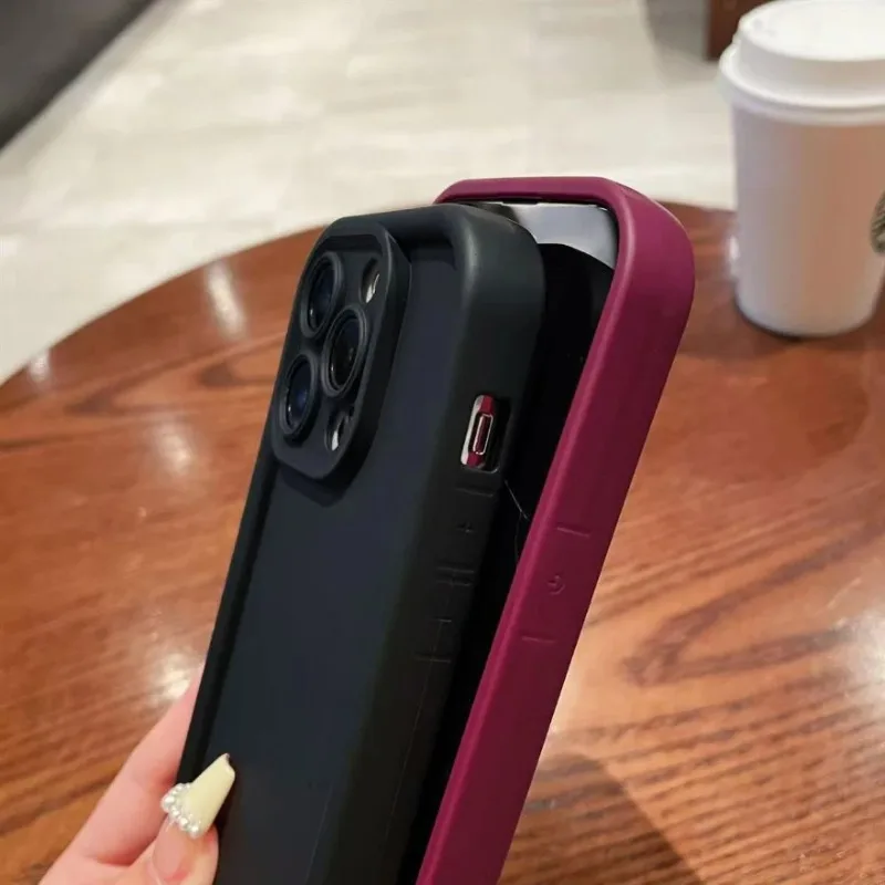 آيفون 17 الهواء 16 15 14 13 12 Mini 11 Pro Max Plus كاندي اللون جراب هاتف أنيق للصدمات غطاء ناعم سليم واقية