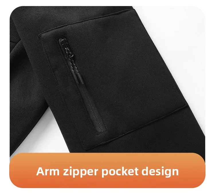 Selbstheizende Jacke für Herren und Damen, Sweatshirts, Kapuzenpullover, 26 Heizzonen, USB-beheizte Kleidung, kältebeständig, zum Skifahren, Campen und Wandern. – Detail 14