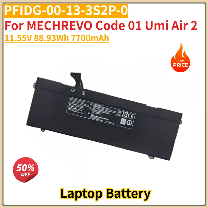 High Quality PFIDG-00-13-3S2P-0 Laptop Battery 11.55V 88.93Wh 7700mAh For MECHREVO Code 01 Umi Air 2 New Replacement Battery