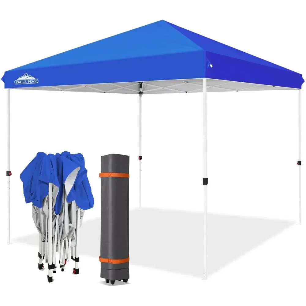 

10x10 ft Outdoor Pop-Up Canopy – Instant Sun Shelter with Straight Legs & Wheeled Carry Bag