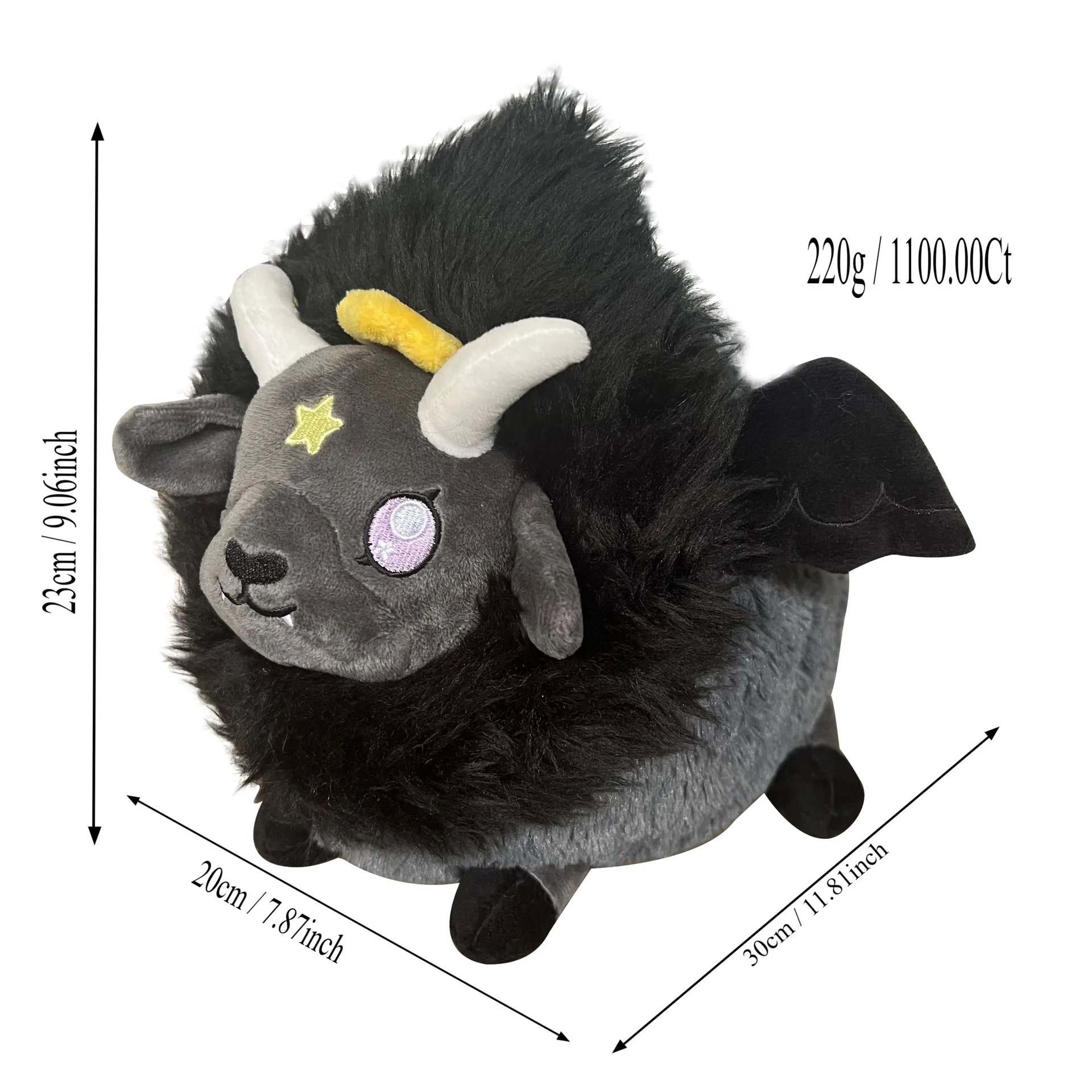 25Cm Baphomet Knuffels Zacht Gevuld Mythisch Wezen Pluche Speelgoed Vakantie Cadeau Pop Dier Plushie Jongen Meisje Verjaardagscadeaus