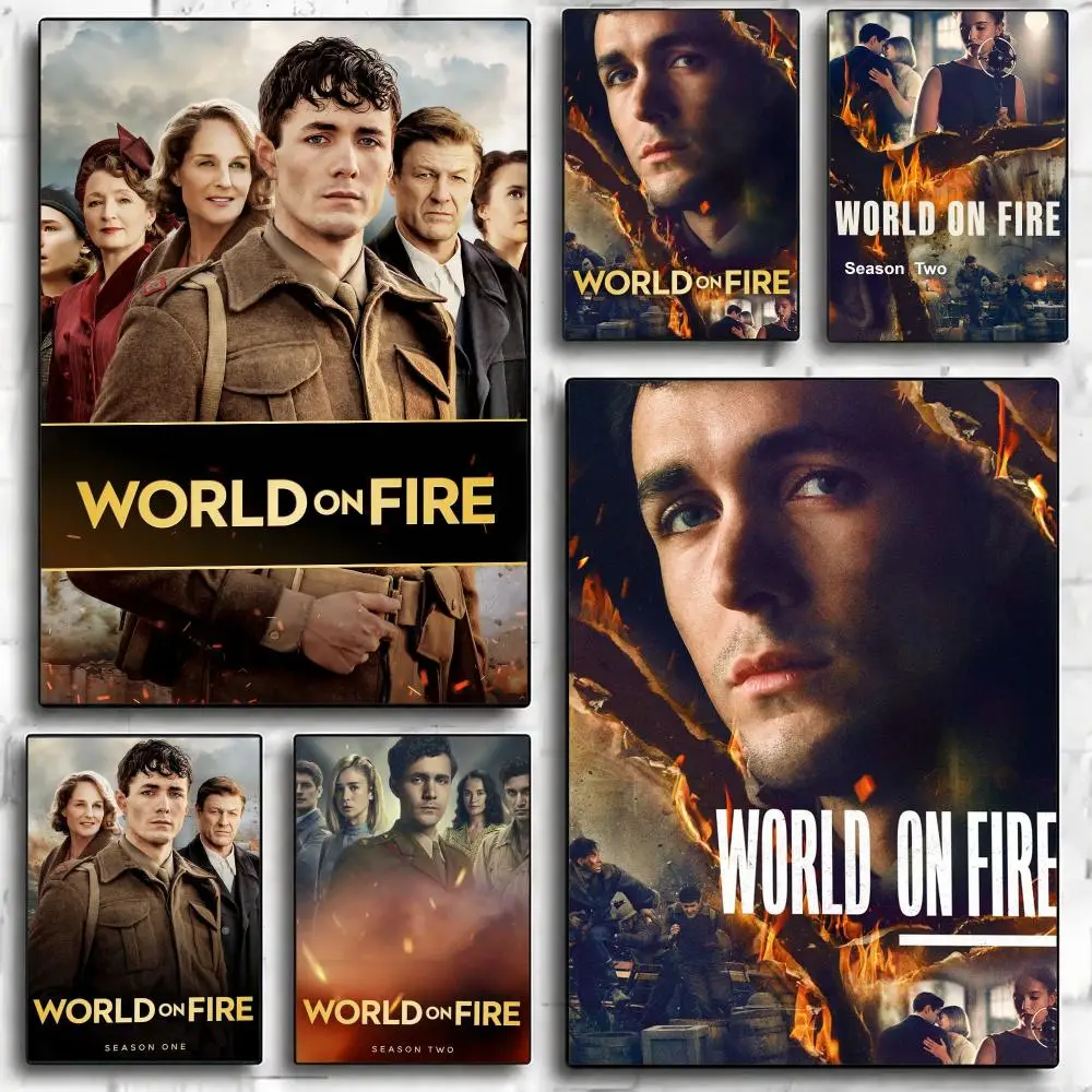 tv series W-World on Fire-E Poster Minimalist Wall Sticker for Cafe Office Bar Home Decor and Gift