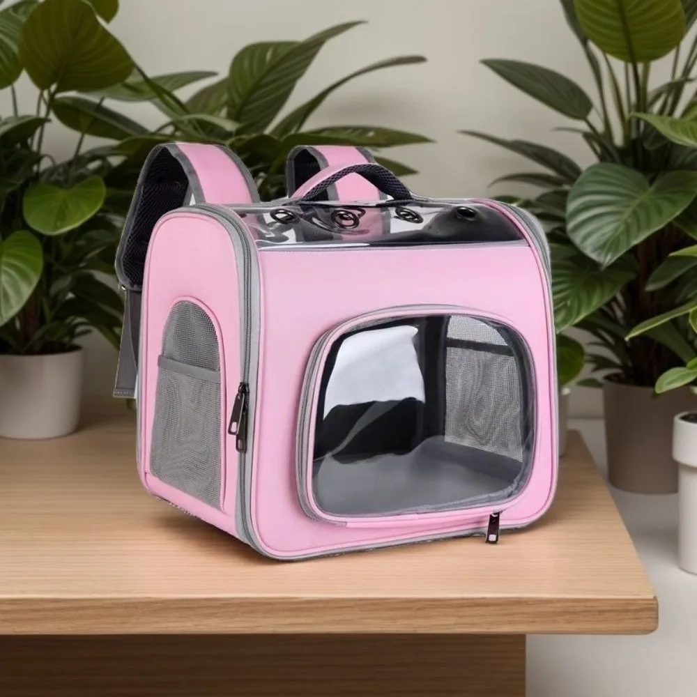 

Sturdy Pet Carrying Bag Transparent Large Capacity Pet Outing Backpack Portable Breathable Cat Outdoor Backpack Small Animal