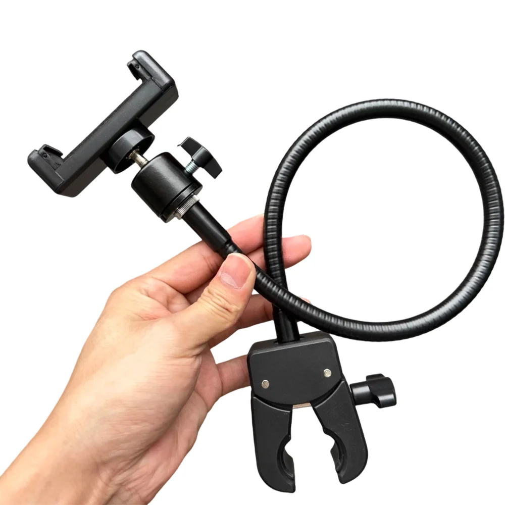 

Crab Claw Metal Hose Mobile Phone Clip Holder Universal Outdoor Live Broadcast Fixed base Clamp Fishing 360 Sports Camera Holder