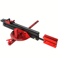 1Set Precision Miter Gauge for Table Saw Telescoping 50 to 87CM Aluminum Miter Fence Repetitive Cut Flip wStop Woodworking Tools