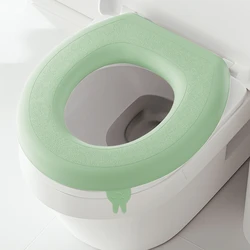 Washable Toilet Seat Cover Waterproof Sticker Foam Toilet Lid Cover Portable Silicone Toilet Cup Covers Bathroom Accessories
