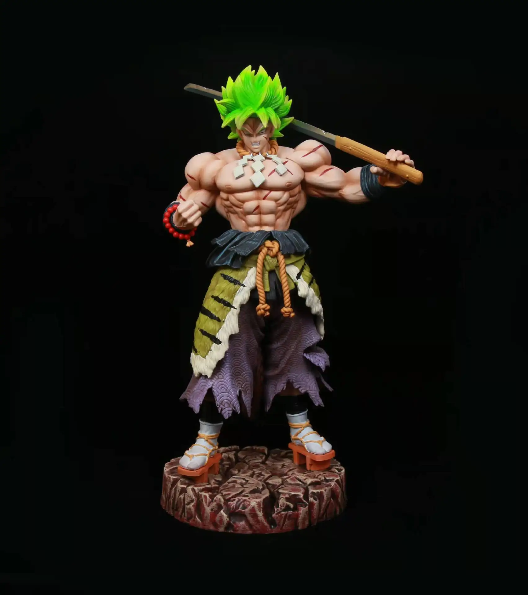 Anime Dragon Ball Z Super Saiyan Broly Samurai Broli Battle Ver. GK PVC Action Figure Statue Collection Model Kids Toys Doll