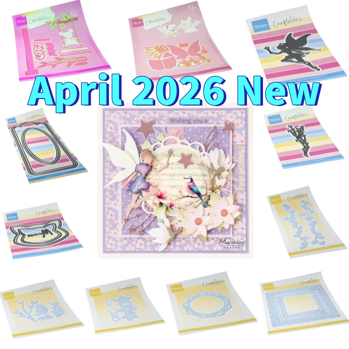 

April 2026 New Ivy Magnolia Star Flower Cat Magical Fairy Angel Metal Cutting Dies Clear Stamps For DIY Scrapbook Paper Template
