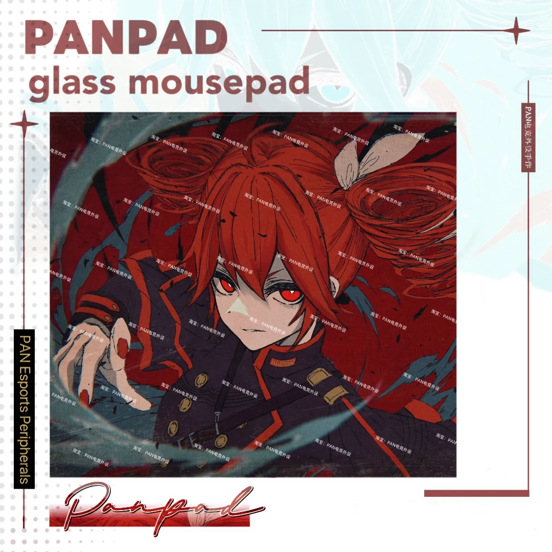 

Abyssgaming Mouse Pad Copy Vertion E-sports Gaming Anime Large Pad Custom Smooth Tempered Glass Mousepad for VALORANT FPS Gamer