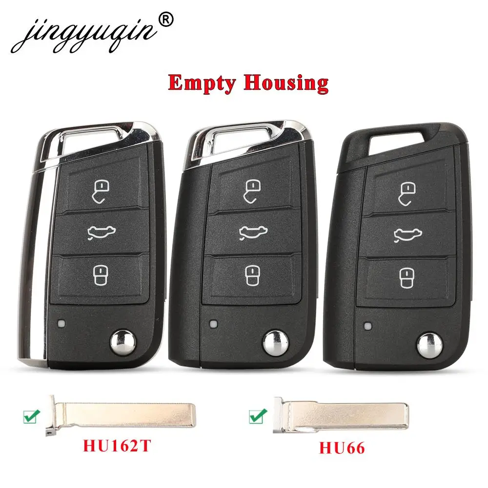 jingyuqin Flip Car Key Shell Case Fob For VW Golf 7 Sportsvan GTI MK7 PASSAT B8 JETTA Touran Skoda Octavia A7 SEAT LEON IBIZA