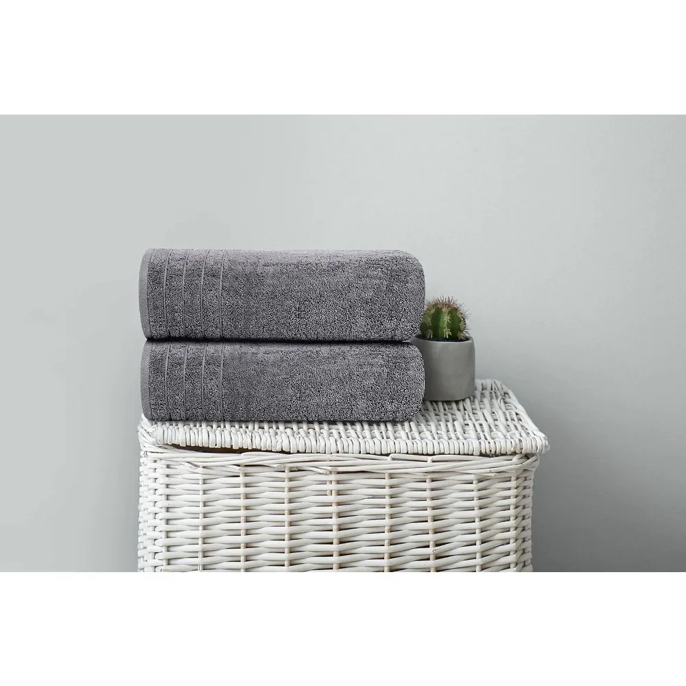 

Large Bath Towels, 100% Cotton, 30 x 60 Inches Extra Large Bath Towels, Lighter Weight, Quicker to Dry, Super Absorbent,Perfect