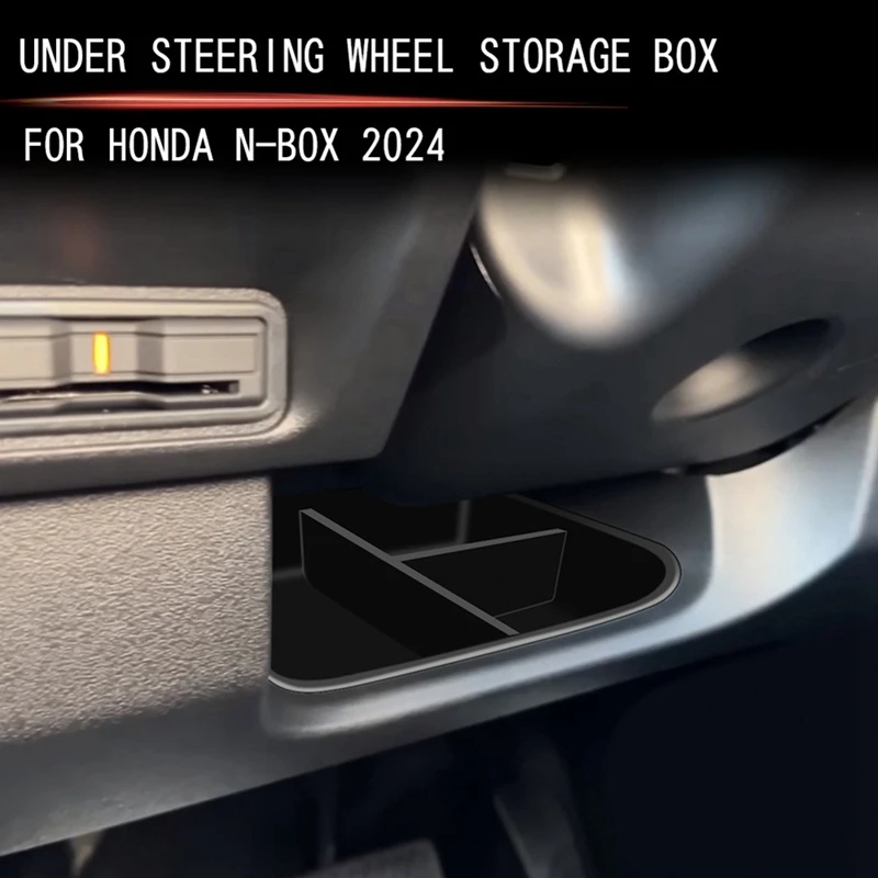 Car Under Steering Wheel Storage Box For Honda N-BOX 2024 Organizer Tray Car Interior Accessories RHD