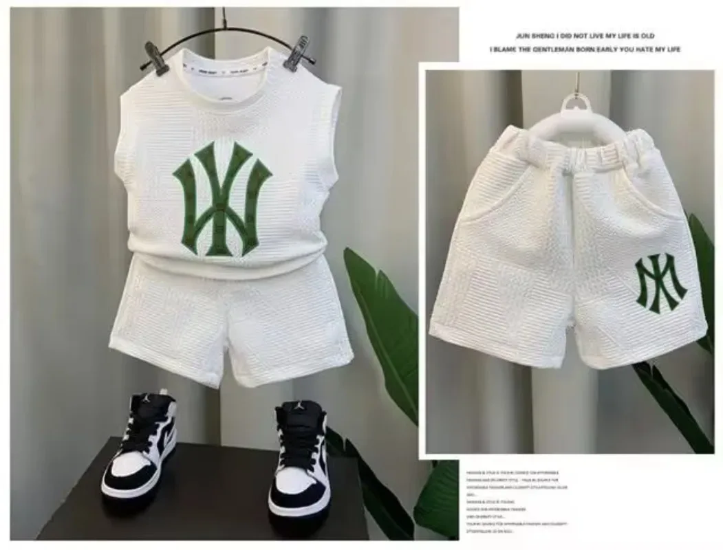 Summer Baby Boy Clothes Set Children Girls Solid Tshirts and Shorts 2 Pieces Suit Kid Short Sleeve Top Bottom Outfits Tracksuits