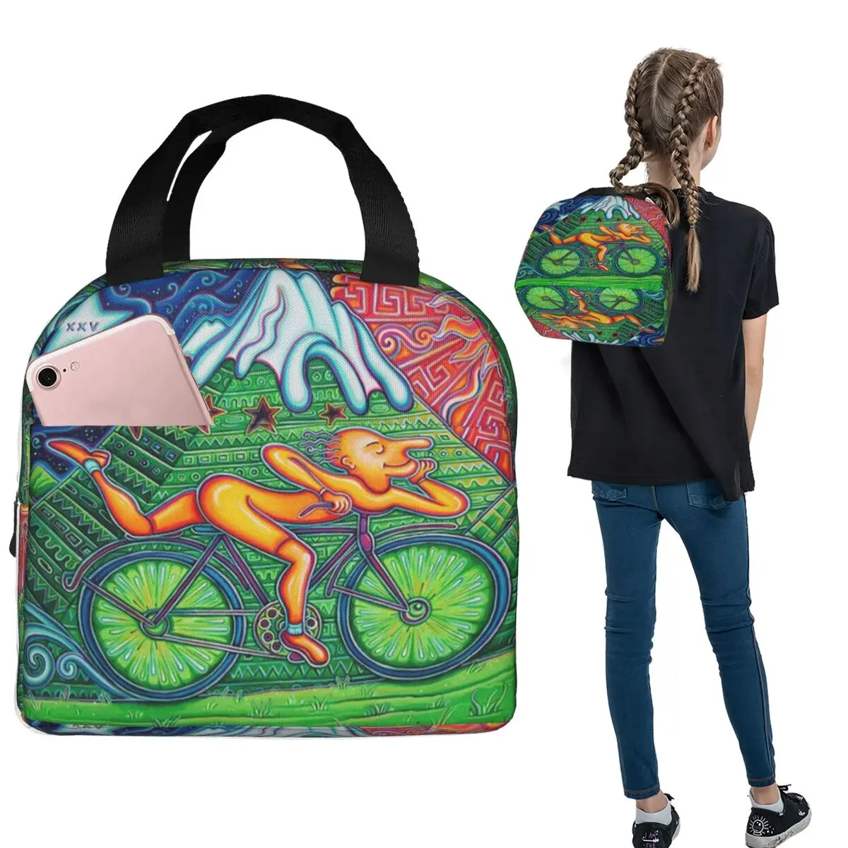 

Discovery Of LSD Albert Hofmann Insulated Lunch Bag for Women Kids Portable Food Boxes Thermal Lunch Box Tote