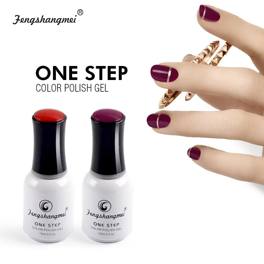 3-in-1-Gel-Nagellack mit einer Stufe, kein Abwischen, Basis- und Decklackfarbe, All-in-One-Soak-Off-UV/LED-Gel-Nagellack für Nagelkunst, Salon und DIY-Maniküre