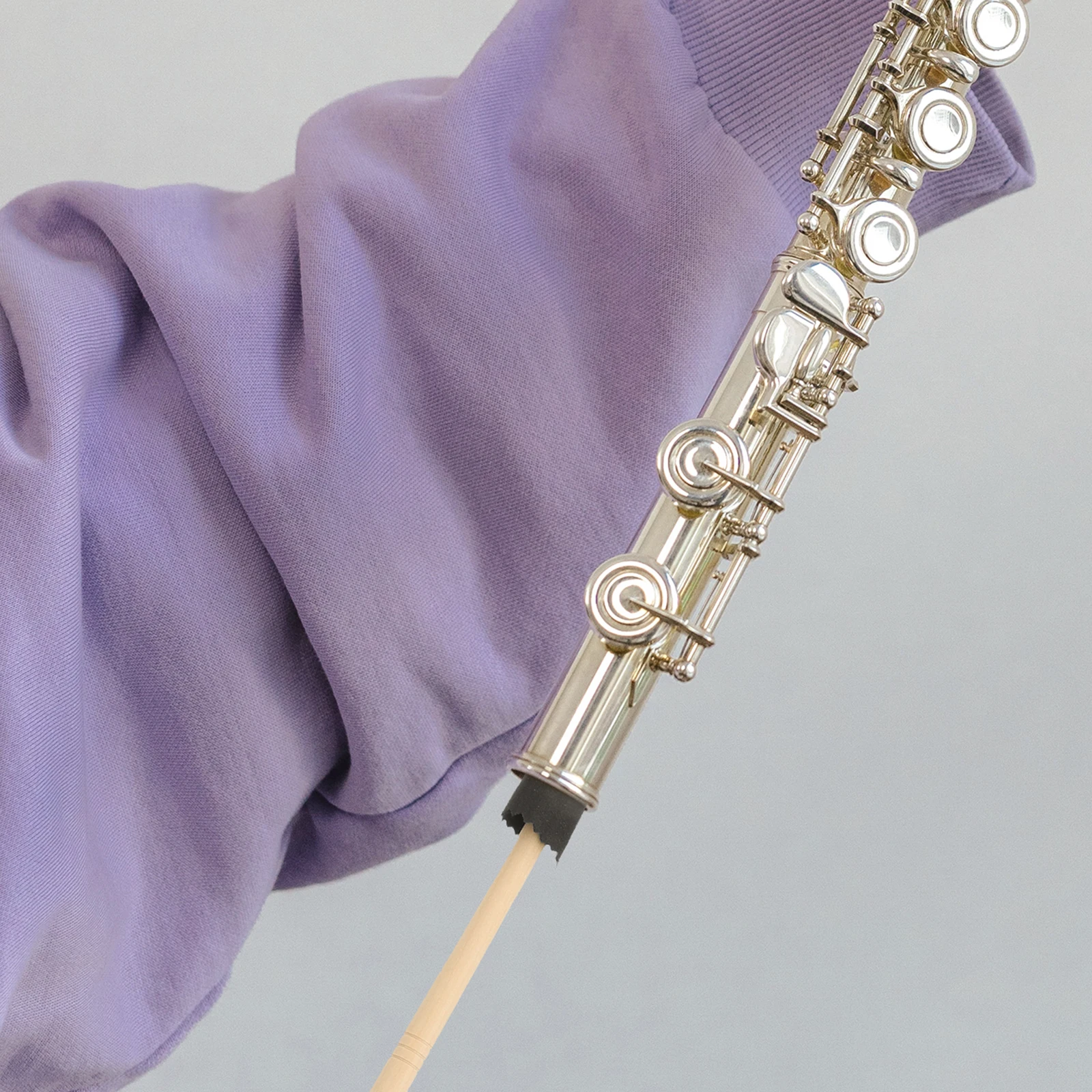 

Flute Cleaning Stick Clarinet Kit Polishing Cloth Set Care Rod Saxophone Products