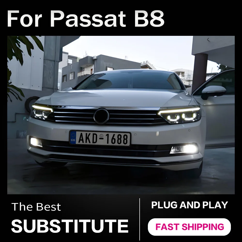 

AKD автомобильные фары для VW Passat B8 2016-2019 EU фары светодиодные фары проектор автомобильные аксессуары