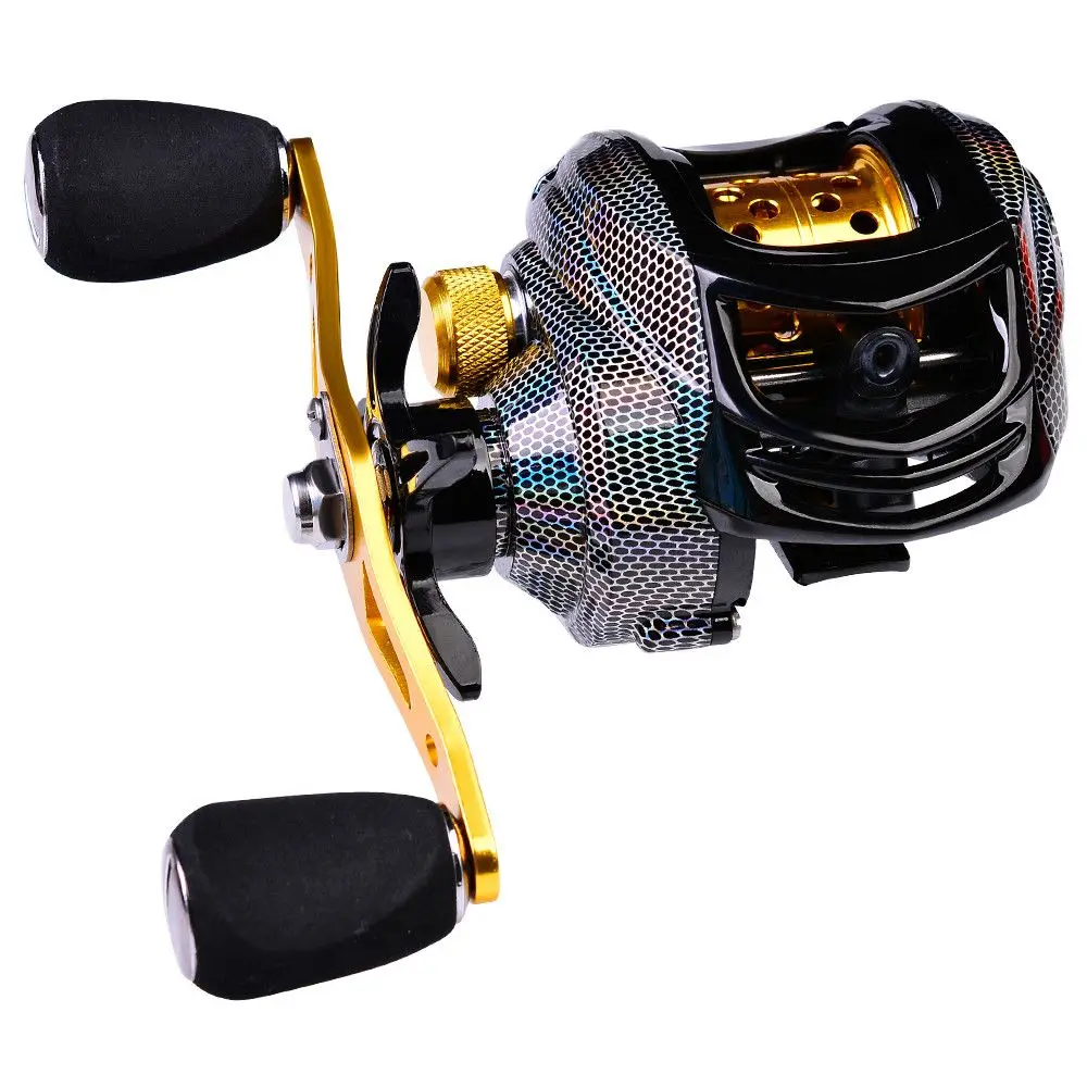 

Pesca High Speed 7.2:1 Carbon Fiber Right Hand Fishing Wheel Spinning Reel Baitcasting Reel 10KG Max Drag