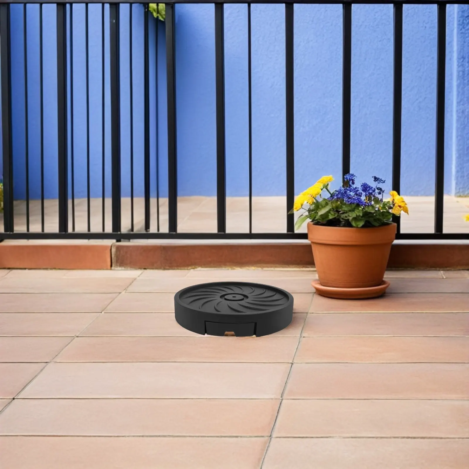 

Plastic Round Plant Tray Movable Flower Pot Stand Hidden Wheels Heavy Duty Caddy Indoor Outdoor Garden Pot Tray