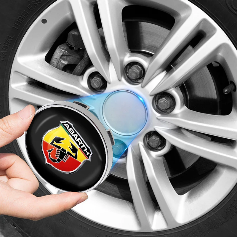 4pcs 56mm+60mm Car Wheel Center Hub Cap Rim Cover Emblem Stickers For Abarth UNO Astra Bravo Panda Linea Freemont Strada Doblo