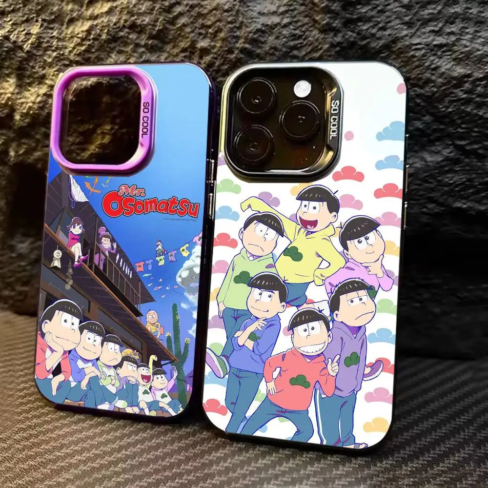 

Anime Mr. O-Osomatsu Phone Case For iPhone 17 16 15 14 13 12 11 Pro Max Plus Silver candy Matte Cover