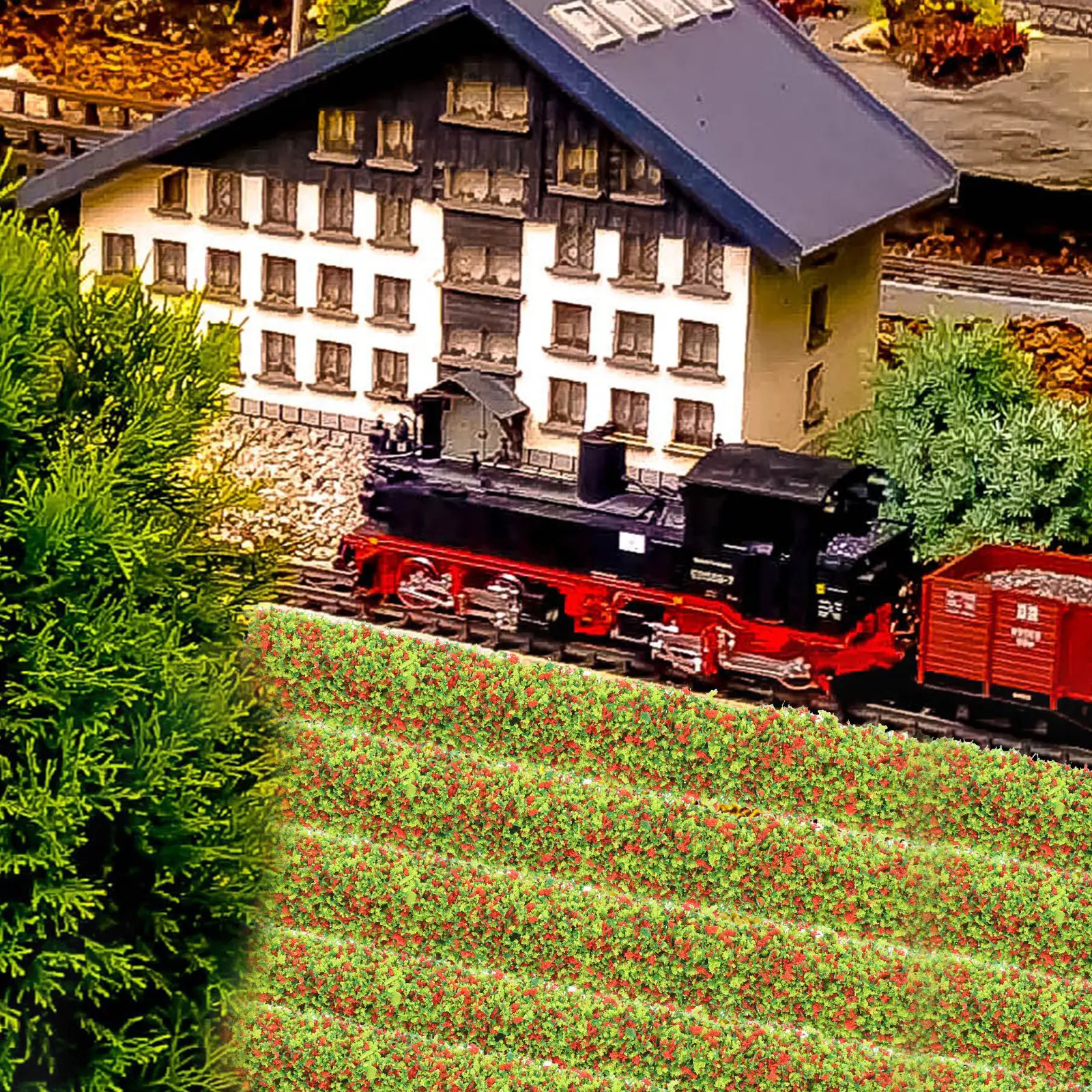 

20Pcs Miniature Flower Cluster Bright Refreshing Color Clear Outline for Sand Table DIY Micro Landscape Decor Simulation Flower