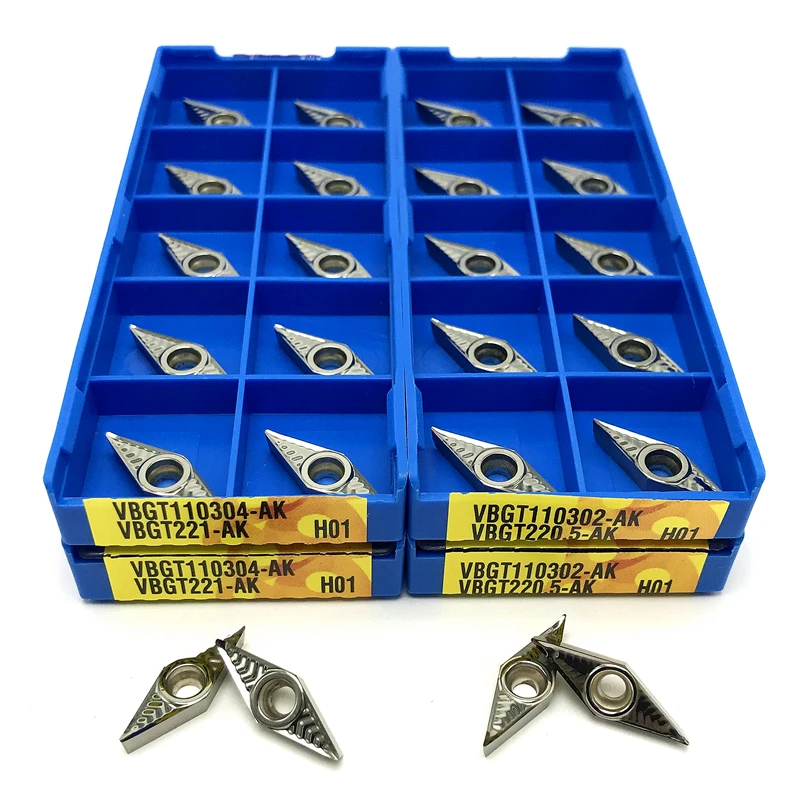 VCGT160404 AK H01 Aluminum Internal Turning Tool Carbide Inserts CNC Lathe Tools VCGT 160404 Turning Insert Cutting Tool