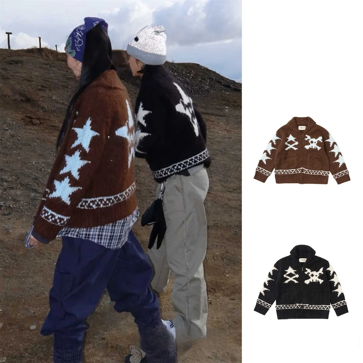 

Ретро уличный вязаный свитер, кардиган, повседневный универсальный осенне-зимний длинный топ с кисточками 80-х годов и открытой передней частью