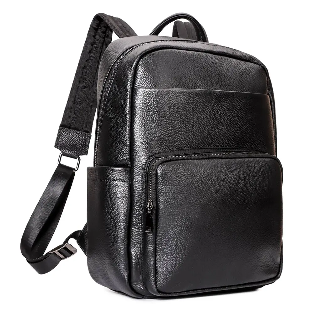 Genuine Leather Backpack Purse for Men Women,Travel Backpack Men Business Backpack School Large Capacity 15.6 Laptop Male Bag