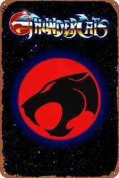 ZTLLFV Thundercats Club Bedroom Office Coffee Bar Wall Art Retro Poster Tin Signs 12X8 Inch
