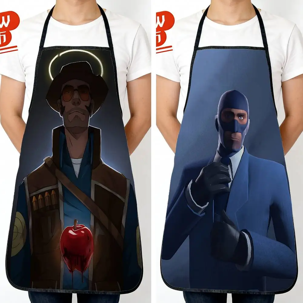 

Pyro Spy Teams Fortress Heavy Best-Selling Unisex Long Waterproof Apron for Kitchen Cooking, Pottery, Painting, DIY Gifting