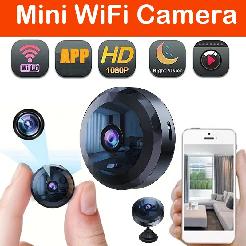 Wireless Mini WiFi Security Camera 1080P HD Durable Home Monitoring Night Security Protection Surveillance Remote Monitor 2024