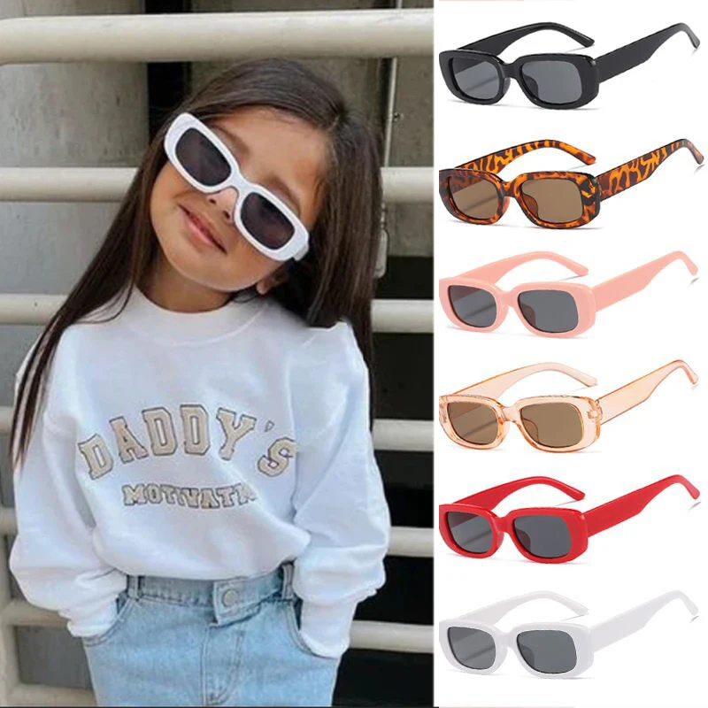 

Children Cute Vintage Rectangle UV400 Sunglasses Outdoor Girls Boys Sweet Sunglasses Protection Classic Kids Sun Glasses