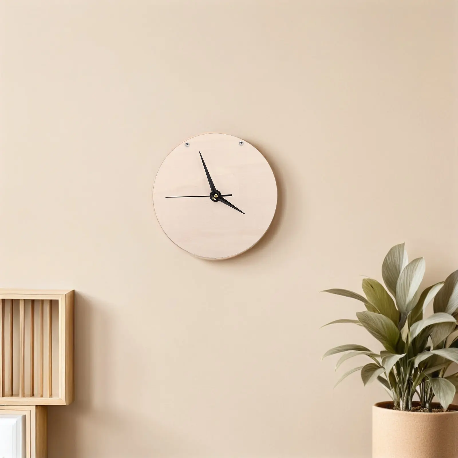 5Set Wood Clock Face Blank Round DIY Dial Replacement Painting Clock Board Kit Silent Movement for Kids Bedroom Decoration - view 6