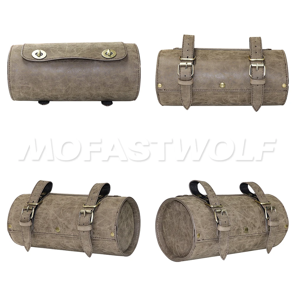 Retro Motorcycle Front Fork Handlebar Bag Tool Side Pack Fit for Yamaha Tool Bag view 5