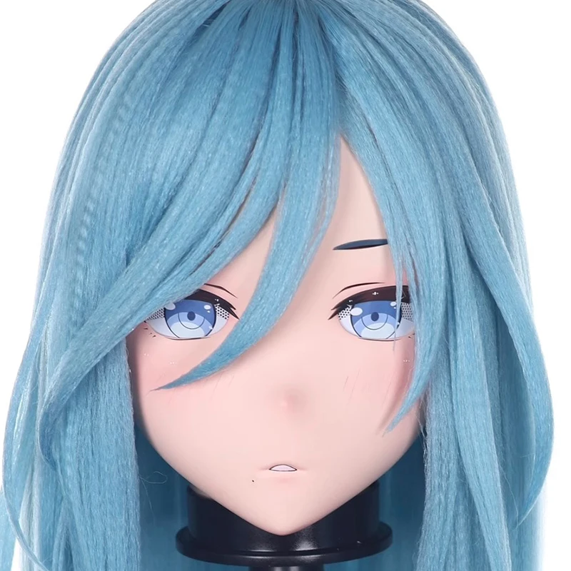 

(MEO210) Customize Handmade Full Head Lockable Crossdress Male to Female Japanese Cartoon Anime Game Character Kigurumi Mask