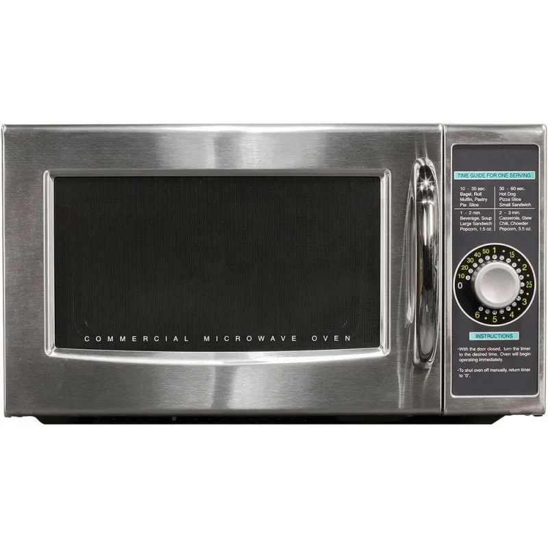 Sharp R-21LCFS Medium-Duty Commercial Microwave Oven with Dial Timer, Stainless Steel, 1000-Watts, 120-Volts, One Size