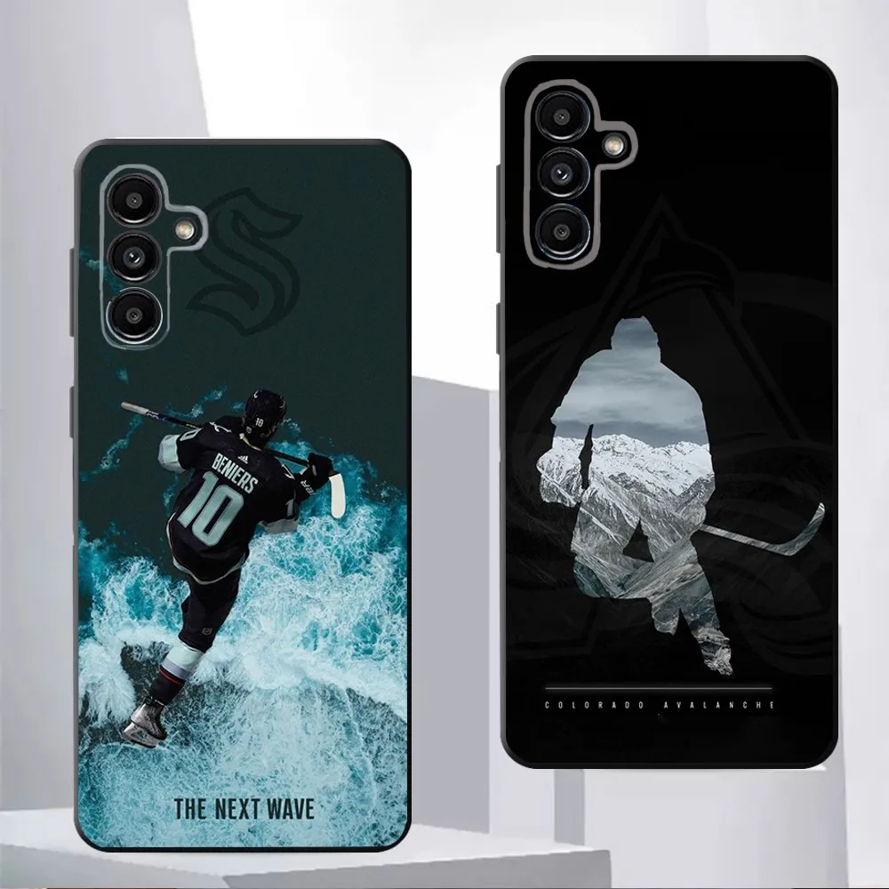 L-Lce Hockey is Life  Phone Case For Samsung Galaxy A13,21s,22,31,32,52,53,71,80,91 Black Soft Cover