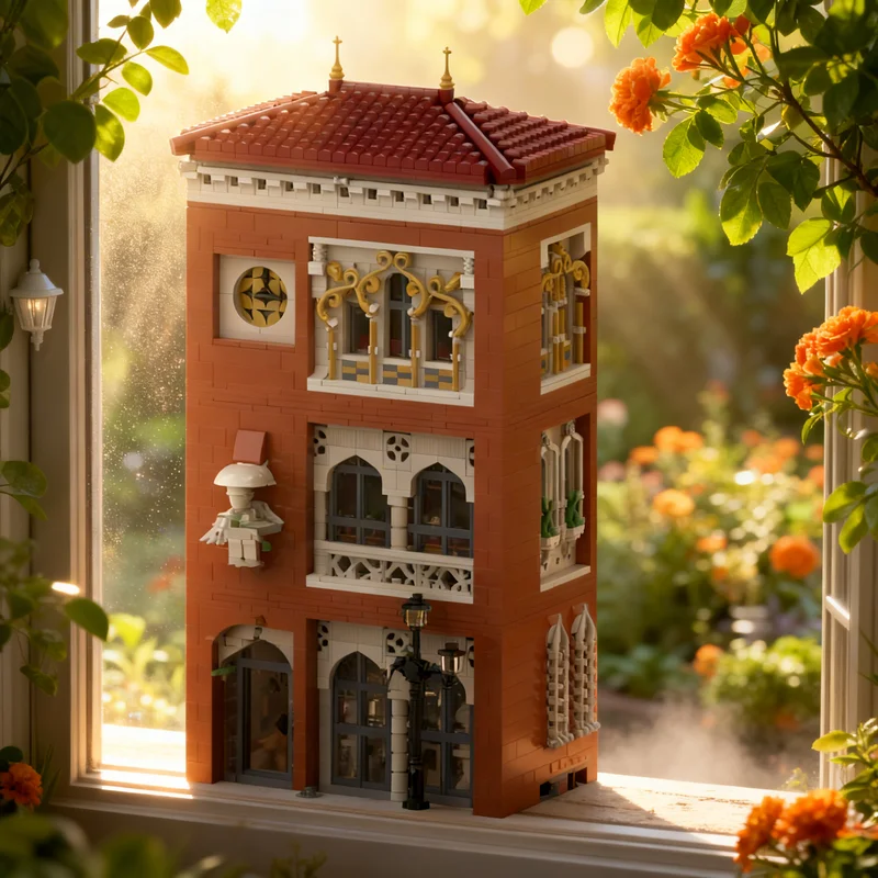 

Конструктор MOC «Галерея искусств Венеции», 4229 деталей, модульная модель городской улицы, игрушка-подарок, креативный коллекционный набор для демонстрации, премиум-класс